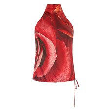 로베르토카발리 프린트 실크 탑