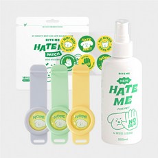 Chuwa Baby 韓國 Bite Me 寵物防蚊噴霧組 (防蚊噴液+防蚊扣環), 防蚊液一瓶, 1個, 200ml