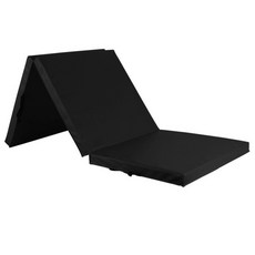 【Fitek健身網】厚度5公分防滑折疊運動墊附提把,三折瑜珈墊、體操墊,珍珠棉EPE保護墊防摔,兩色可選, 黑, 1個