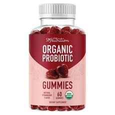 SMNUTRITION 益生菌天然草莓風味軟糖, 1個, 60錠