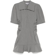 가니 스트라이프 미니 드레스