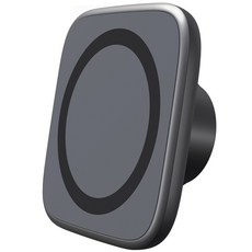 超吸N52強磁 MagSafe 磁吸頭 車用 磁吸底盤 強力磁鐵 17mm 萬向球頭, 黑色-方形磁吸式車載支架 (無底座可另外選購), 1個