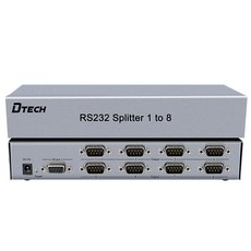 【易控王】1x8 RS232序列埠分配器一進八出 雙向傳輸 金屬外殼 獨立供電, 1個, 40-767-03