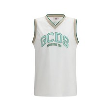 GCDS V넥 로고 탱크 탑