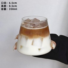 日式山杯 玻璃咖啡杯 350ml, 1個裝, 日式山杯350ml1個裝