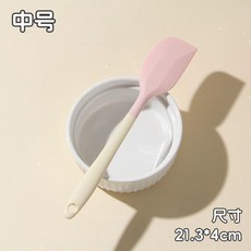 食品級耐高溫硅膠刮刀 奶油鏟子 烘焙攪拌工具 燒烤油刷, 2025新款奶油粉,新升級雙色厚寬中號刮刀, 1個