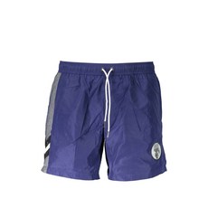 칼 라거펠트 로고 패치 스트라이프 스윔 쇼츠, S(KR 95), 블루계열