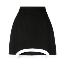 카사블랑카 컷아웃 콘트라스트 트리밍 미니 스커트