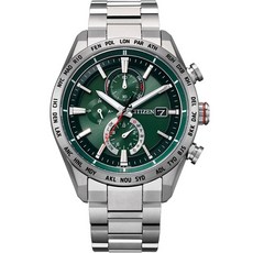 CITIZEN AT8181-63W 光動能電波錶 超級鈦金屬 綠面