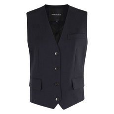 허스카인드 핀스트라이프 민소매 베스트