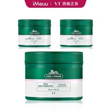 VTcosmetics 積雪草溫和爽膚棉片 60片, 1個, 1瓶
