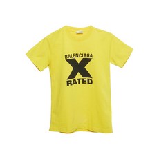 발렌시아가 중고 로고 프린트 티셔츠