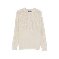 준야와타나베맨 케이블 니트 크루넥 스웨터