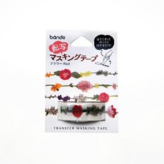 莫莫日貨 Bande 新型態轉印式和紙膠帶 - 花朵 紅 BDA510 日本原裝進口, 1個, 新品