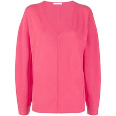 헬무트랭 V넥 퍼프 소매 스웨터