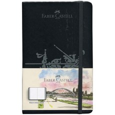 FABER-CASTELL 輝柏 專業多用途水彩插畫本 直式 200g, 1個, 經典黑