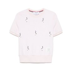 톰 브라운 기스 자수 코튼 티셔츠