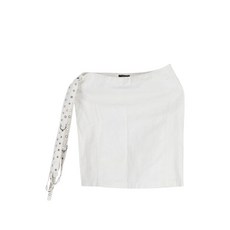 베르사체 중고 아일렛 디테일 벨트 미니 스커트