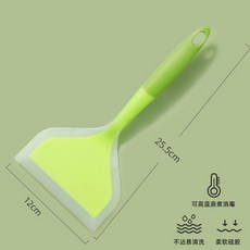 超值 烙餅硅膠鏟耐高溫不粘鍋專用鏟子不傷鍋廚房家用炒菜鍋鏟 副廠商品, 原版 不傷鍋/耐高溫煎餅鏟 健康綠, 1個
