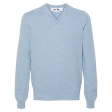 꼼데가르송플레이 logo-appliqué wool jumper