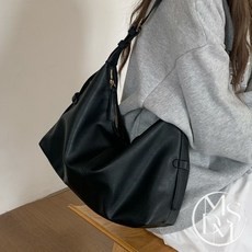 MDMS 斜背包 肩背包 單肩包 大容量 韓系 百搭 女 B170, 黑色