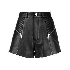 필립플레인 지퍼 디테일 가죽 쇼츠