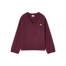 가니 V넥 로고 디테일 스웨터