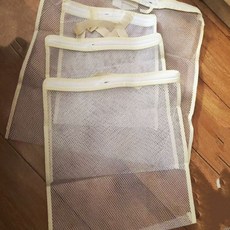 網袋 洗護袋, 黃色拉鍊 大號蜂窩網 - 護洗袋 45*38cm, 1套