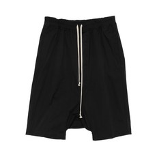 릭 오웬스 드로스트링 드롭 크로치 쇼츠