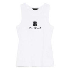 발렌시아가 logo-intarsia sleeveless tank top