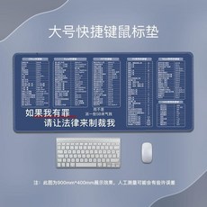 大尺寸快捷鍵鼠標墊 辦公桌墊, 1個, 法律製裁快捷鍵 BB-484 ,60釐米*30釐米*2mm厚度
