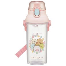 Skater 日本製直飲式兒童水壺480ML 可愛卡通圖案 附背帶 洗碗機適用, 1個, 角落生物(現貨)