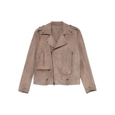 살바토레산토로 스웨이드 바이커 재킷