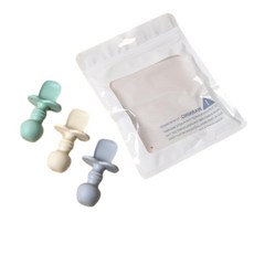 食品級矽膠兒童餐具勺子/叉子, 米白 綠 灰 3個裝, 1個, 單勺