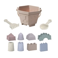 兒童挖沙工具組 戲水海邊玩具, 矽膠沙灘玩具 11件套裝, 473g, 1個