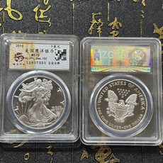 2016年 美國鷹洋銀幣 紀念章 評級盒子幣, 如圖所示, 1個