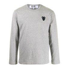 꼼데가르송플레이 체스트 로고 패치 스웨터