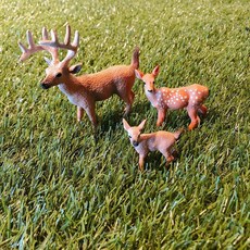 【 墾丁鹿境 】 梅花鹿公仔 梅花鹿 小鹿 大公鹿 母鹿 baby鹿 擺件 鹿公仔 公仔 裝飾 生日 禮物 聖誕禮物, 1個, 一家族3入組(大公鹿+美女鹿+Baby鹿