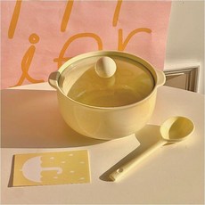 陶瓷雙耳泡麪碗 家用餐具 學生宿舍餐具 帶蓋耐高溫 副廠產品, 1個, 治癒奶fufu 泡麪碗+蓋+勺