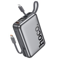 hoco. Q39 卓傑22.5W PD20W帶線移動電源 (20000mAh), 錆色