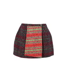 겐조 중고 그래픽 프린트 랩 스타일 미니 스커트