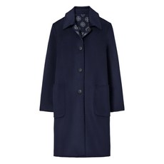 토리 버치 모노그램 자카드 울 코트