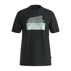 보스 로고 프린트 티셔츠