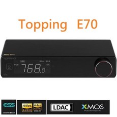 拓品 Topping E70 解碼器DAC USB XLR平衡 E70v 可參考 可搭配 A90D A70 L70, 1個, E70 Velvet 銀色