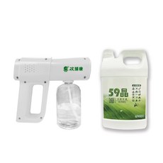 【次綠康】極速滅菌槍-商務版+59晶除菌液4公升(GH014), 1個, 白色