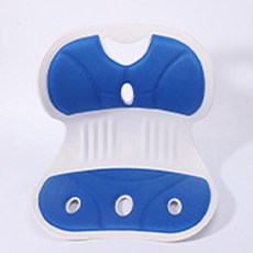 歐聖安心選 通款護腰坐墊 久坐神器 人體工學記憶棉靠墊 矯正坐姿 辦公室椅墊, 湖水藍