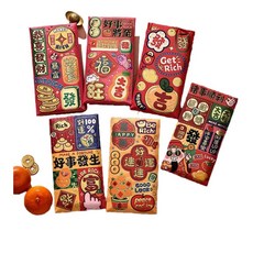 發大財燙金卡通國潮紅包袋 (6入/包 x 6包), 36個裝