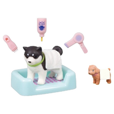 M.M小舖 Tarlin 轉蛋 扭蛋 寵物美容院DX 寵物 美容院 狗狗 模型 公仔 全4款, 1個, #不補C款/吹毛組1L371