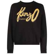 겐조 아카이브 로고 자수 플리스 스웨트셔츠