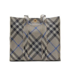 버버리 미디엄 체크 니트 토트 백